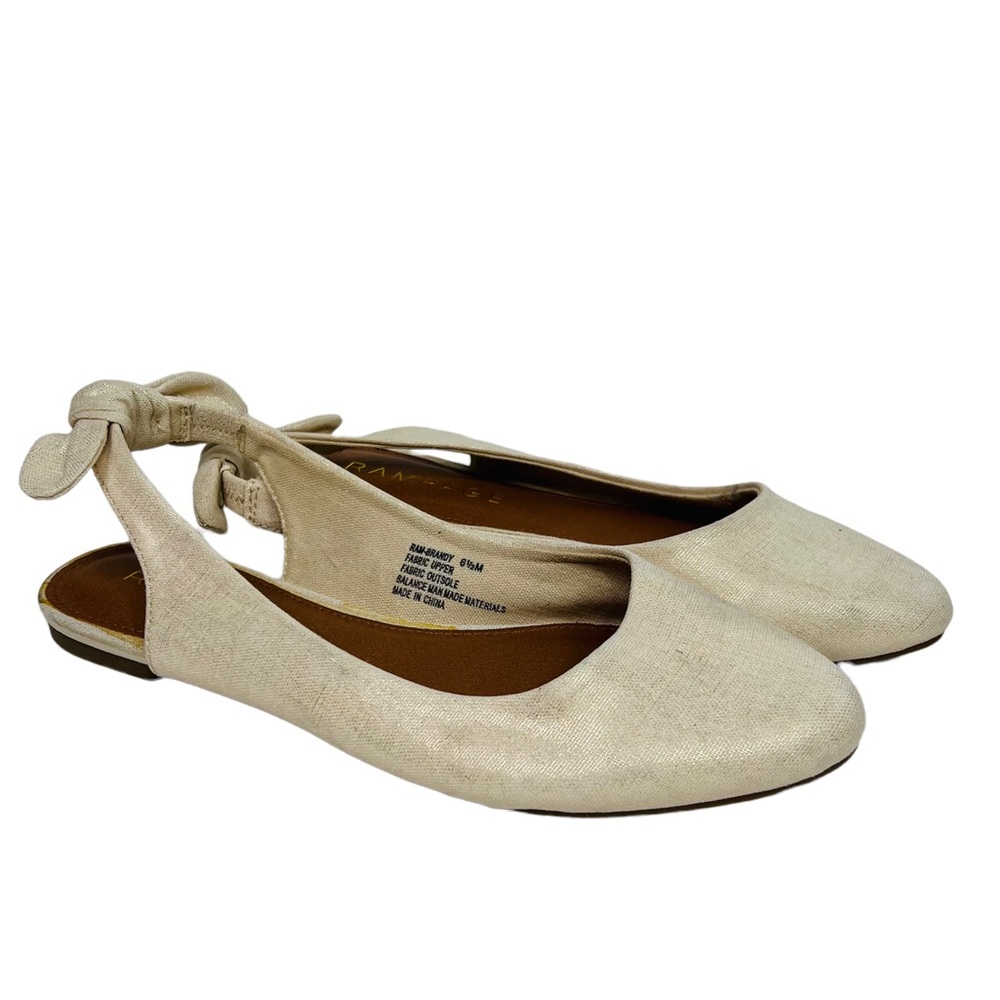 Rampage bow sling back flats 6.5